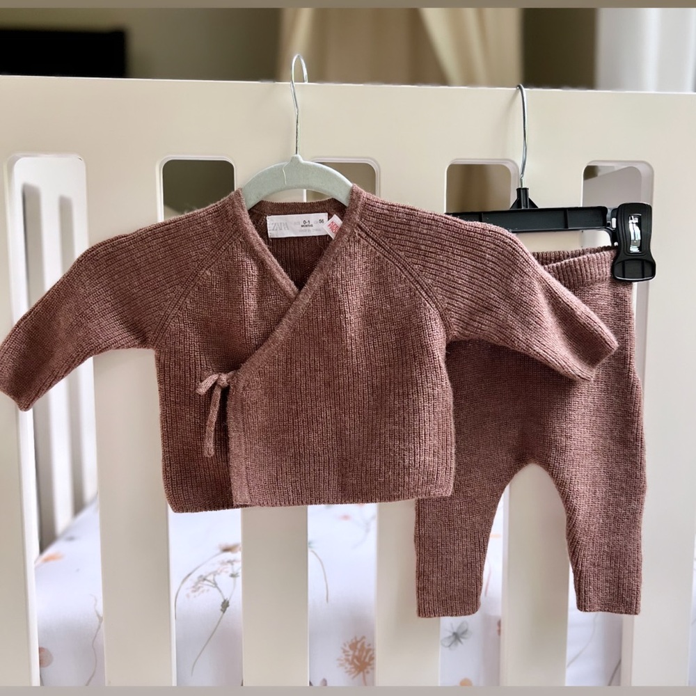 Zara Kids Matching Set in Dusty Rose